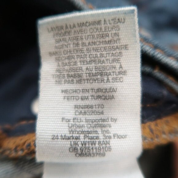 Free People Skinny Jeans Dark Wash Distressed Stretch Urban Outfitters Size 27 - Picture 11 of 11